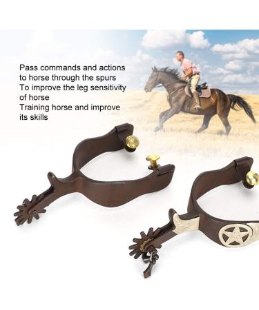 Horse Spurs Low Carbon Steel Horse Boot Spurs Decoration West Cowboy Style Horse Spurs for Riding - Buy Online on SooperMarket.com