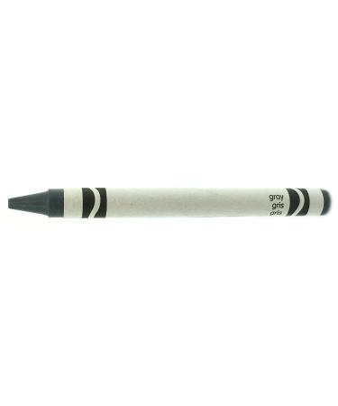 MinifigFans 50 Gray Crayons Bulk - Single Color Crayon Refill - Regular Size 5/16 x 3-5/8