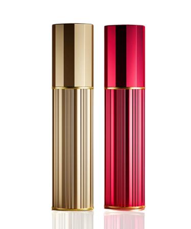 BRARIOS Perfume Atomiser Refillable 2 Pcs Travel Size Portable Atomiser Spray Mini Empty Perfume Bottle Leak Proof Cologne Dispenser for Women and Man 5ml (Gold&Red)