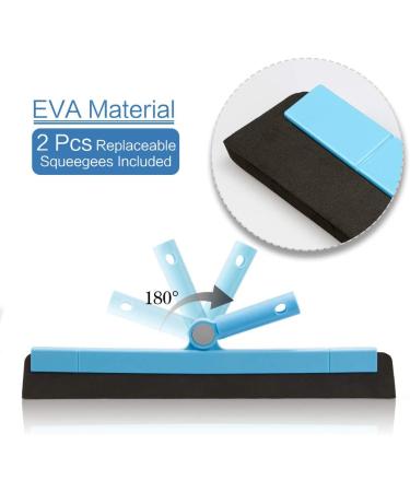 Adjustable Professional Floor Squeegee with 50 Handle - Ideal for Garage, Tile, Shower, and Hair - Foam Water Wiper - Buy Online on SooperMarket.com