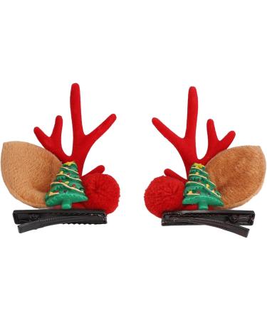 Reindeer Antler Hair Pins Lightweight Christmas Hair Clips 4 Pairs Fashion for Christmas Party - Buy Online on SooperMarket.com