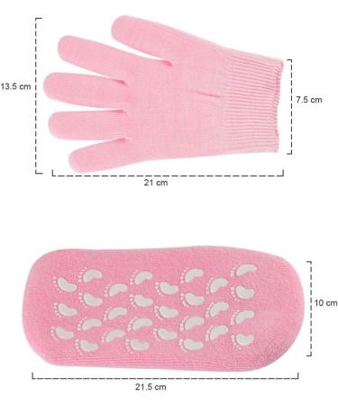 Moisturizing Socks and Gloves Set for Softening and Repairing Dry Skin with Aloe Lotion and Silicone - Pink - Buy Online on SooperMarket.com