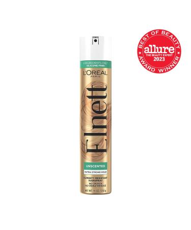 L Or al Paris Hair Care Elnett Satin Extra Strong Hold Hairspray Unscented 11 Ounce (Pack of 2) Unscented 11 Ounce (Pack of 2) - Buy Online on SooperMarket.com