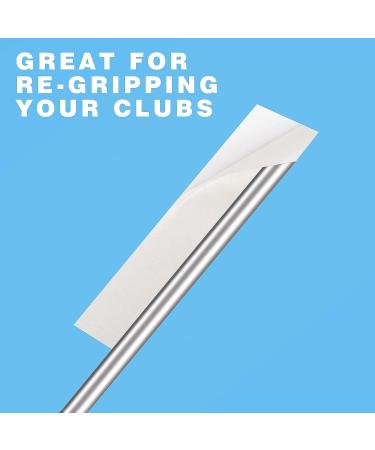 CHAMPKEY 2 x 24 Yards Professional Double Sided Golf Grip Tape | Re-gripping Adhesive for Golf Club Grips - White - Buy Online on SooperMarket.com