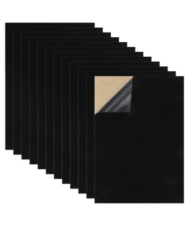 Caydo 12PCS Black Self Adhesive Felt Sheets, Soft Velvet Sticky Back Felt for Jewelry Box and Drawer Liner, Art and Craft Making(A4 Size)