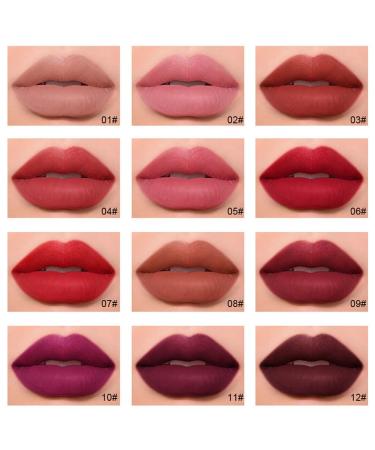 Ofanyia 12PCS Matte Lipstick Set - Long-lasting, Waterproof & Smudge Proof - Gift for Girls and Women - Buy Online on SooperMarket.com