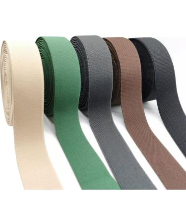 Sewing Elastic Band 35mm Wide 5 Yards Colored Twill Woven Elastic - Dark Brown - Buy Online on SooperMarket.com