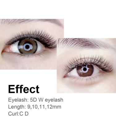 NAGARAKU 5D Volume Premade Eyelash Extensions 8-15mm Mix - D Curl 0.07mm | Faux Mink Matte Black Clusters | Easy Fanning YY Lashes - Buy Online on SooperMarket.com