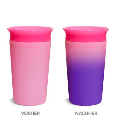 Munchkin Miracle 360 Drinking Cup for Babies & Toddlers - BPA-Free Color Changing Leak-Proof 266ml Pink - Dishwasher Safe 12 Months+ - Buy Online on SooperMarket.com
