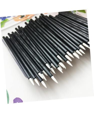 BELLIFFY 100pcs Eye Makeup Tools Eyeliner Smudge Brush Lip Scrubber Tool Eyeliner Applicator Tool 15cmX10cm Black - Buy Online on SooperMarket.com