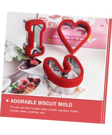 Zerodeko 9 Pcs Valentine's Day Stencils Reusable Cake Mold Kitchen Chocolate Molds Valentines Day Cookie Cutters Letter Stamps for Clay Cookie Mold Sandwich Die Cutting Stainless Steel Red - Buy Online on SooperMarket.com