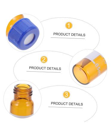 PLAFOPE 200 Pcs Sampling Bottle Borosilicate Sample Vial with Graduation Clear Container Liquid Sampling Transparent Clear Hplc Vial Laboratory Glass With Cover Reagent Bottle 1X1cmx2pcs As Shownx2pcs - Buy Online on SooperMarket.com