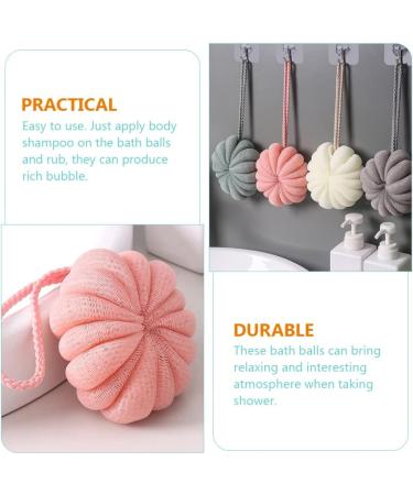 FRCOLOR African Exfoliating Net Scrunchies - 4pcs Bath Shower Loofah Set - Buy Online on SooperMarket.com