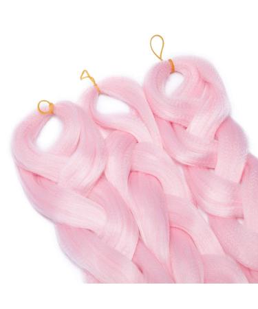 Tess 41 Jumbo Braids - Synthetic Crochet Hair Extensions 3PCs 165g - Pink 104cm - International Shipping Available - Buy Online on SooperMarket.com