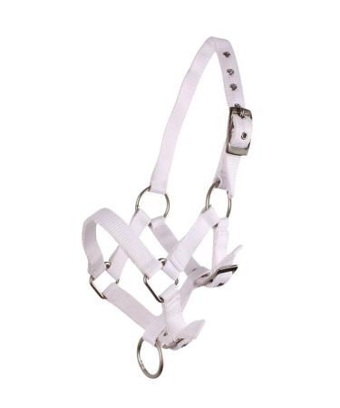 QHP foal halter foal nylon halter 4 foal sizes 6 colours (pony foal white) pony foal white