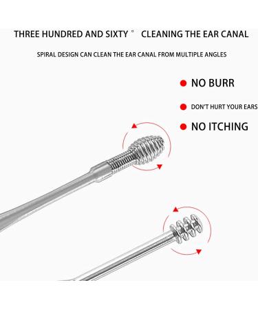 Portable Earwax Removal Kit 6 Pc Stainless Steel Ear Pick Earwax Cleaning Tool with A Customized Storage Box/1685 - Buy Online on SooperMarket.com
