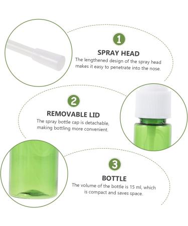 FOMIYES 80 Pcs 15ml Travel Spray Bottles - Fine Mist Sprayer for Nasal Irrigation - Empty Green Pet Bottles - Buy Online on SooperMarket.com
