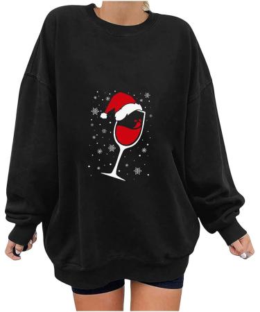Kinrui Oversized Wine Glass Graphic Shirt Women - Black XX-Large - Buy Online on SooperMarket.com