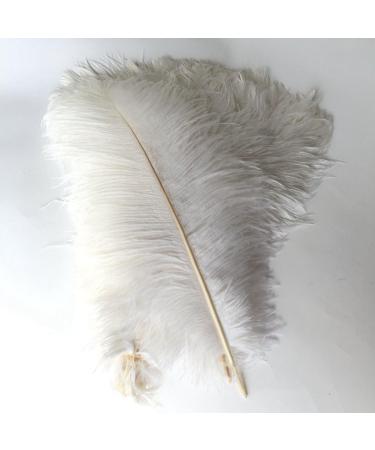 Shekyeon 12-14 inch Ostrich Feathers Pack of 10 - White Wedding Centerpiece Plumes - Buy Online on SooperMarket.com