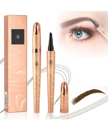 Magic Eyebrow Microblading Pencil 3D Waterproof Long Waterproof Magic Eyebrow Pencil Microblading 3D Microblading Eyebrow Pencil 3D Waterproof Microblading Eyebrow Pen(Dark Brown)