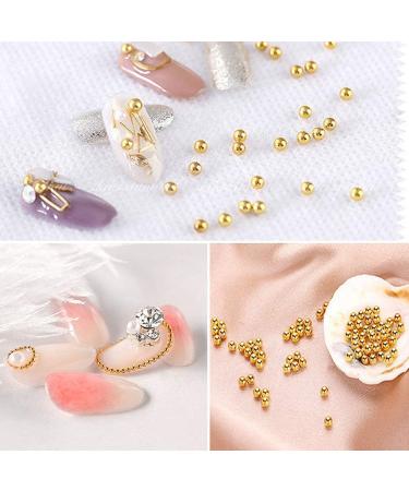 3D Mixed Nail Art Steel Studs Mini Metal Caviar Beads - Gold, Silver, Rose Gold - DIY Manicure Decorations - Buy Online on SooperMarket.com