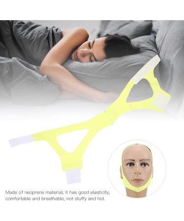 Breathable Anti-Snoring Chin Strap - Adjustable Jaw Support Belt in Yellow - Buy Online on SooperMarket.com