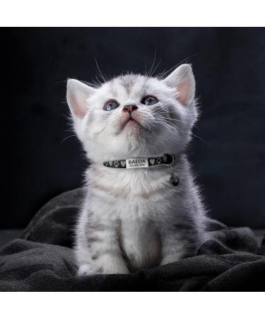 Tagme 2er-Pack Reflective Cat Neck Band with Safety Clasp & Bell | Custom Name & Address Shield for Kittens - Fits 15-20 cm - Black - Buy Online on SooperMarket.com