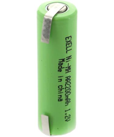 Exell 2-Pack 1.2V AA 2200mAh NiMH Rechargeable Batteries - High Power for Telecom UPS & Smart Grid Use - Buy Online on SooperMarket.com