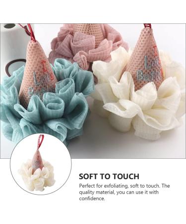 1pc Ice Cream Bath Ball Body Scrubber Sponge Ice Cream Loofah Sponge Mesh Pouf Bath Sponge Body Exfoliator Mesh Bath and Shower Sponge Men Body Wash Polyester Gel Girl Child White - Buy Online on SooperMarket.com