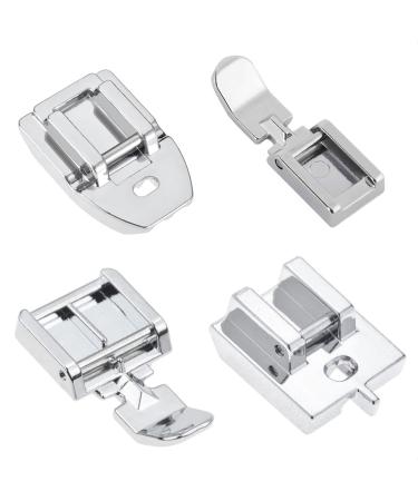 TISEKER 4 Pieces Zipper Foot Sewing Machine Presser Foot Set of Invisible Concealed Narrow Zipper Foot, Fits for Most Snap On Singer, Brother, Janome, Babylock Low Shank Sewing Machines