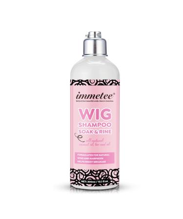 immetee 2 in 1 Shampoo & Conditioner for Wig Soak & Rinse Wig Shampoo for Human and Synthetic Hair Prolong Wig life. 300ml/10.1fl oz (For Natural Wigs)