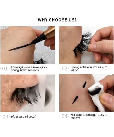 Liquid Eyeliner Multifunctional 0.01mm Fine Pen Tip Lash Glue Pen for Eye Makeup for Home and Professional for False Eyelashes - Buy Online on SooperMarket.com