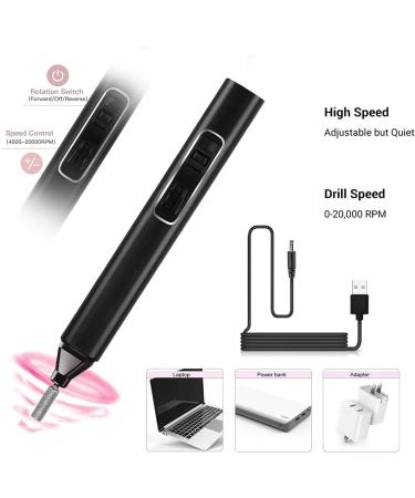 Electric Nail Drill Kit with 6 Changeable Drills - USB Manicure Sander & Polisher for Exfoliating, Grinding, and Polishing Acrylic Nails - Buy Online on SooperMarket.com
