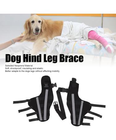 Pet Knee Joint Wrap Reflective Soft Material Inflammation Reduction Stable Dog Hind Leg Support Brace for Knee Dislocation L - Buy Online on SooperMarket.com