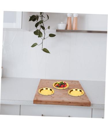 OFFSCH 6pcs Dried Fruit Plate Veggie Pasta Fruit Trays for Serving for Party Chips and Dip Serving Dish 10x10cm Golden - Buy Online on SooperMarket.com