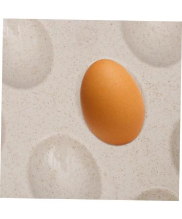 OSALADI 24 Egg Tray Egg Holder with Lid Egg Plate Container Refrigerator Beige 31.5X23.5CM - Buy Online on SooperMarket.com