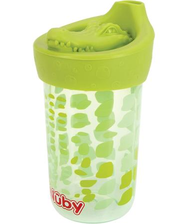 Nuby No Spill 3D Character Sippy Cup 12oz - Alligator Design with Soft Touch Flo Silicone Top - Buy Online on SooperMarket.com