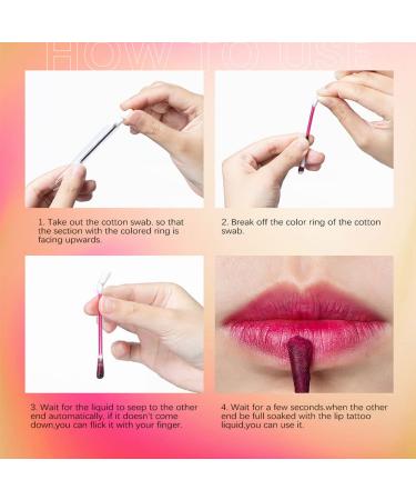 SWETIYOU Tattoo Lipstick Cotton Swab Set - 24Pcs Waterproof Non-Stick Q Tip Lip Tint Stain for Long Lasting Cute Lip Makeup - Buy Online on SooperMarket.com