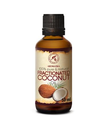 Fractional coconut oil 50ml - basic oil - 100% pure & natural - odorless - best skin oil - body oil - hair oil - liquid - facial oil - coconut oil for beauty - massage oil - fractionated coconut oil 50 ml (1 Pack)