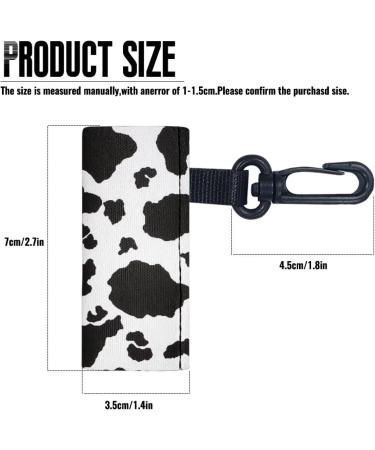 SCRAWLGOD Cow Print Lip Balm Holder Keychain Portable Lip Balm Sleeve keychain Chapstick Holder Secure and Nice Hand Feeling Set of 2 Cow Print 2 - Buy Online on SooperMarket.com