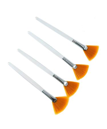 Fciqven 4 Pcs Facial Brushes Fan Mask Brush,Soft Makeup Brushes Cosmetic Tools for Peel Mask Makeup