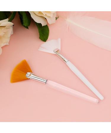 2 PCS Soft Fan Brush Set for Facial Masks | Makeup Application Tool | Premium Quality Facial Brushes - Buy Online on SooperMarket.com