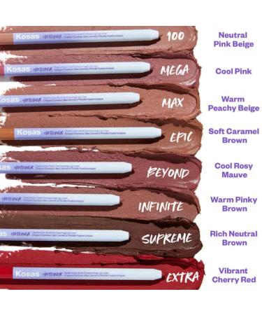 Kosas Hotliner Hyaluronic Acid Contouring Lip Liner 100 (Neutral Pink Beige) & Free Sheet Masque | International Shipping Available - Buy Online on SooperMarket.com