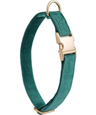 YUDOTE Ultra-Soft Dog Collar for Medium Dogs with Sensitive Skin - Natural Cotton Cord Green M (1 Pack) - Perfect Comfort for Your Pet - Buy Online on SooperMarket.com
