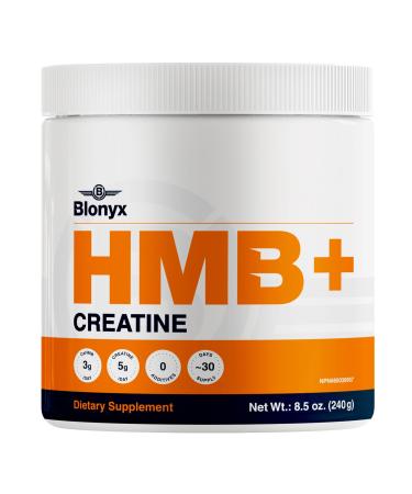 Blonyx HMB + Creatine Supplement - 3g Daily HMB for Enhanced Strength Power & Recovery Ideal for High-Intensity Athletes 30-Day Supply