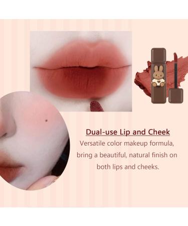 Domality 4pcs Bunny Rabbit Lip Gloss Set | 4 Colors Matte Velvet Mousse Liquid Lipstick | Long Lasting & Waterproof Lip Makeup Kit - Buy Online on SooperMarket.com
