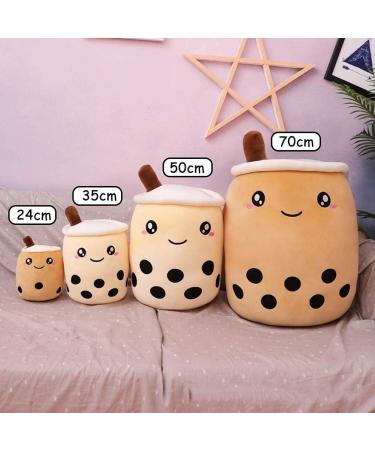 AMOZO Cute Cartoon Boba Milk Tea Plush Doll 50cm - Coffee | Giant Bubble Tea Cup Pillow Gift Toy - Buy Online on SooperMarket.com