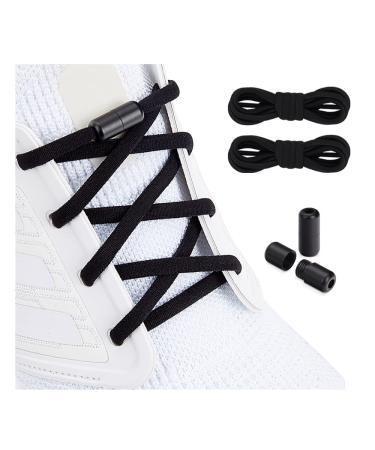 ZHENTOR Elastic No Tie Shoe laces for Adults Kids and Elderly, Elastic Shoelaces for Sneakers Black