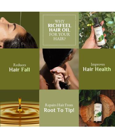 Richfeel Brahmi Jaborandi Nourishing Hair Oil - Strengthens Nourishes Promotes Growth and Soothes | 80 ml - Buy Online on SooperMarket.com
