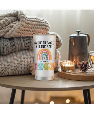 60th Birthday Gifts for Women | 20 oz Stainless Steel Vacuum Insulated Tumbler | 1963 Birthday Gift Ideas - Buy Online on SooperMarket.com